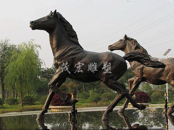 銅雕動物 